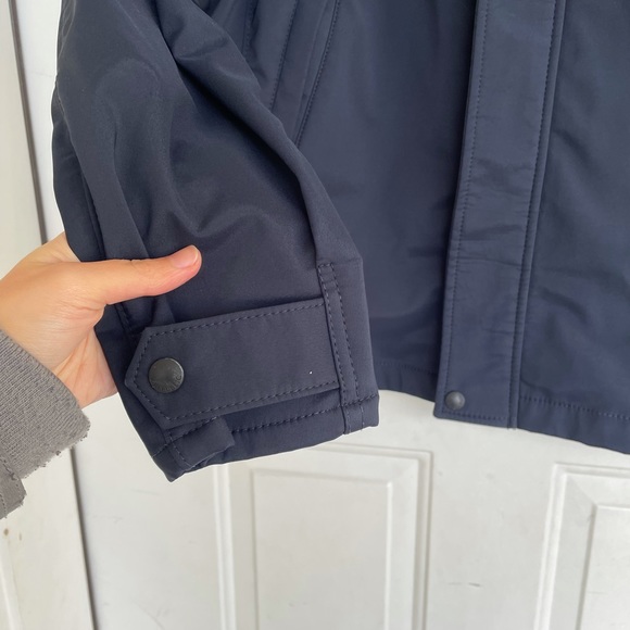 Banana Republic Wind Resistant Hooded Jacket Zip Up Navy - Picture 4 of 12